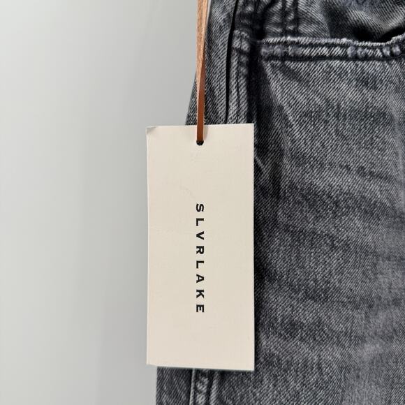 SLVRLAKE Hero Jeans Size 28 NWT Midnight Rider Distressed High Rise Fray Denim - Picture 5 of 16